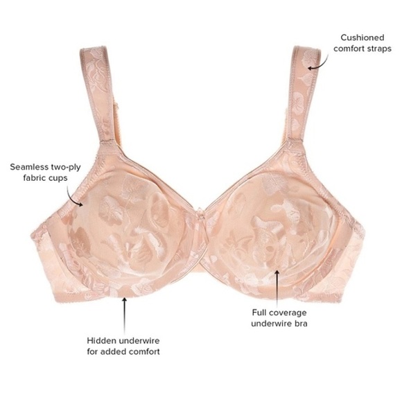 WACOAL Awareness Underwire Seamless Black Bra #85567 size 34H - Picture 13 of 13